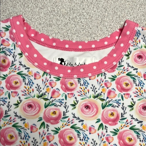 Floral Pink Kids swimsuit - Picture 7 of 9